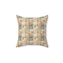 Vintage Patchwork Pattern 1 Spun Polyester Square Pillow