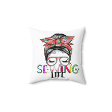 Sewing Life 1 Spun Polyester Square Pillow - White