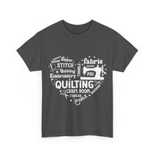 Quilting Word Cloud Unisex Heavy Cotton Tee