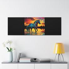 Colorful Modern Horse - Canvas Gallery Wraps - Black