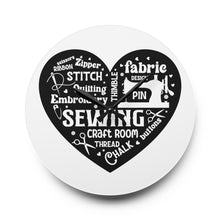 Black Sewing Word Cloud Acrylic Wall Clock