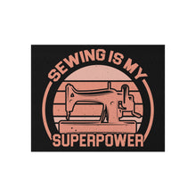 Sewing Is My Superpower Outdoor Rug - Black