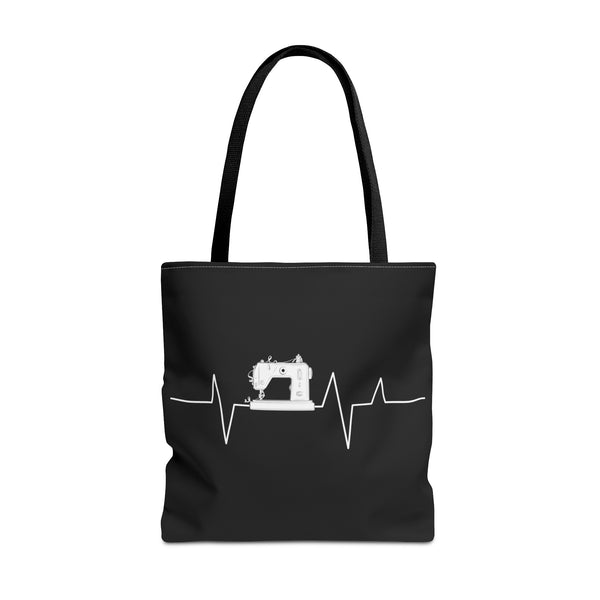 Sewing Machine Heart Beat Sewing Tote Bag