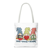 Peace, Love, Sew Gnomes Tote Bag