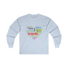 Colorful Sewing Word Cloud Unisex Ultra Cotton Long Sleeve Tee