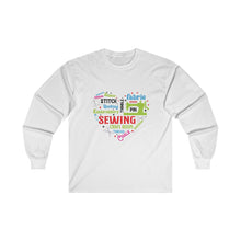 Colorful Sewing Word Cloud Unisex Ultra Cotton Long Sleeve Tee