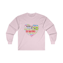 Colorful Sewing Word Cloud Unisex Ultra Cotton Long Sleeve Tee