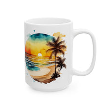 Sunset Beach Ceramic Mug, (11oz, 15oz)