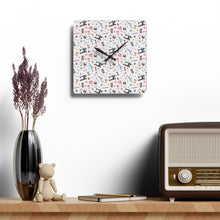 Sewing Elements White Acrylic Wall Clock
