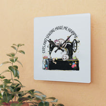 Cats and Sewing Acrylic Wall Clock