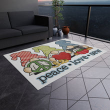 Peace, Love, Sew Gnomes Outdoor Rug