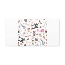 Sewing Elements White - Canvas Gallery Wraps