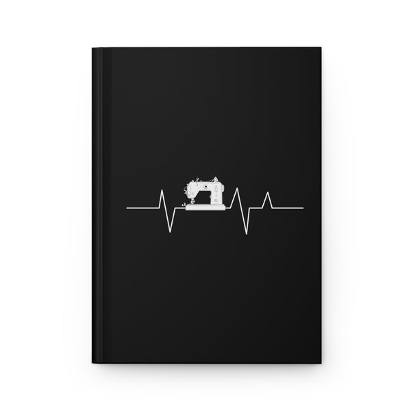 Sewing Machine Heart Beat Hardcover Journal Matte