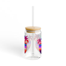 Colorful Beach Sunset Sipper Glass, 16oz