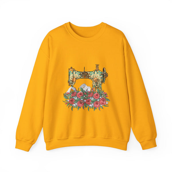 Retro Gorgeous Sewing Machine Unisex Heavy Blend™ Crewneck Sweatshirt
