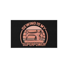 Sewing Is My Superpower Outdoor Rug - Black