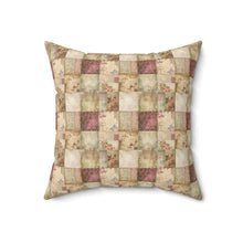 Vintage Patchwork Pattern 2 Spun Polyester Square Pillow