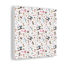 Sewing Elements White - Canvas Gallery Wraps