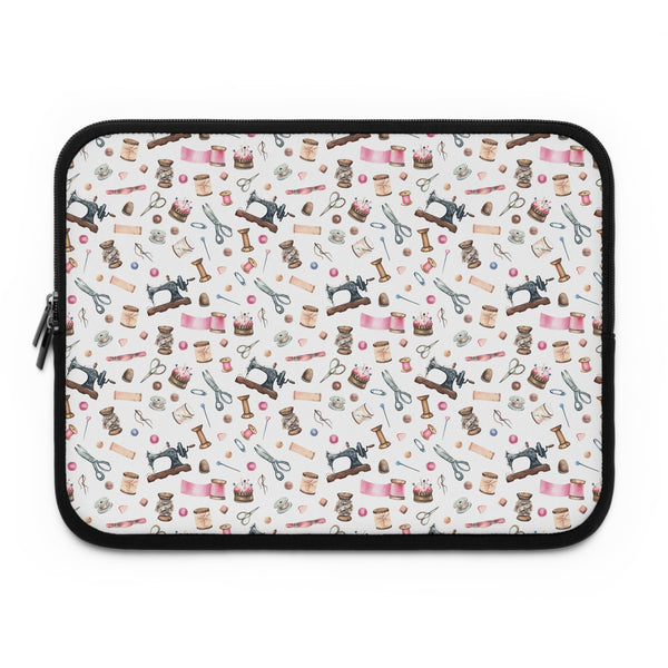 Sewing Elements White Laptop Sleeve