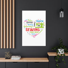 Colorful Sewing Word Cloud - Canvas Gallery Wraps