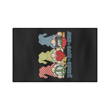 Peace, Love, Sew Gnomes Microfiber Tea Towel - Black