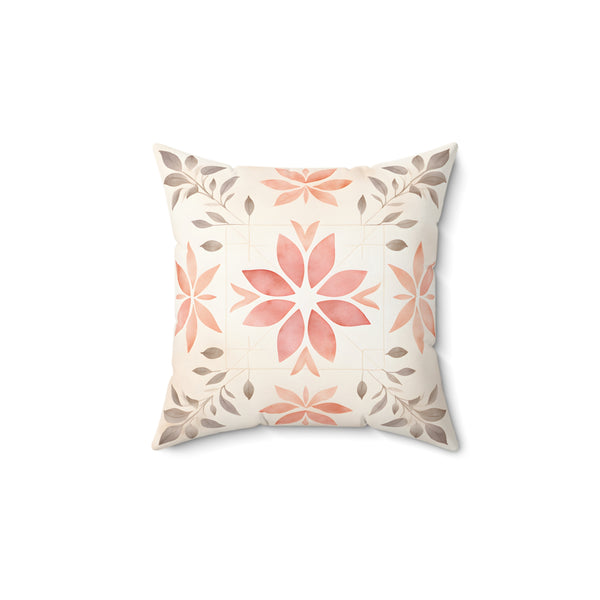 Sew Sweet Sewing Floral 2 Spun Polyester Square Pillow