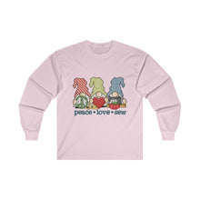 Peace, Love, Sew Gnomes Unisex Ultra Cotton Long Sleeve Tee