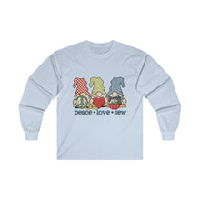 Peace, Love, Sew Gnomes Unisex Ultra Cotton Long Sleeve Tee