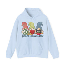 Peace, Love, Sew Gnomes Unisex Heavy Blend™ Hooded Sweatshirt