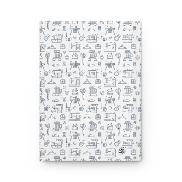 Outlined Sewing Elements Hardcover Journal Matte