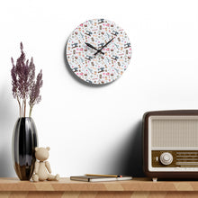 Sewing Elements White Acrylic Wall Clock