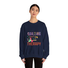 Floral Quilting is My Therapy Unisex Heavy Blend™ Crewneck Sweatshirt