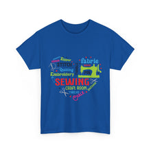 Colorful Sewing Word Cloud Unisex Heavy Cotton Tee