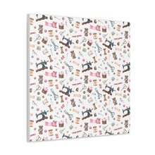 Sewing Elements White - Canvas Gallery Wraps