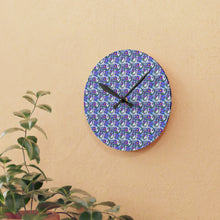 Floral Collage Pattern 2 Acrylic Wall Clock