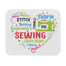 Colorful Sewing Word Cloud Mouse Pad (Rectangle)