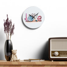 Sewing Love Acrylic Wall Clock