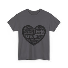 Black Sewing Word Cloud Unisex Heavy Cotton Tee