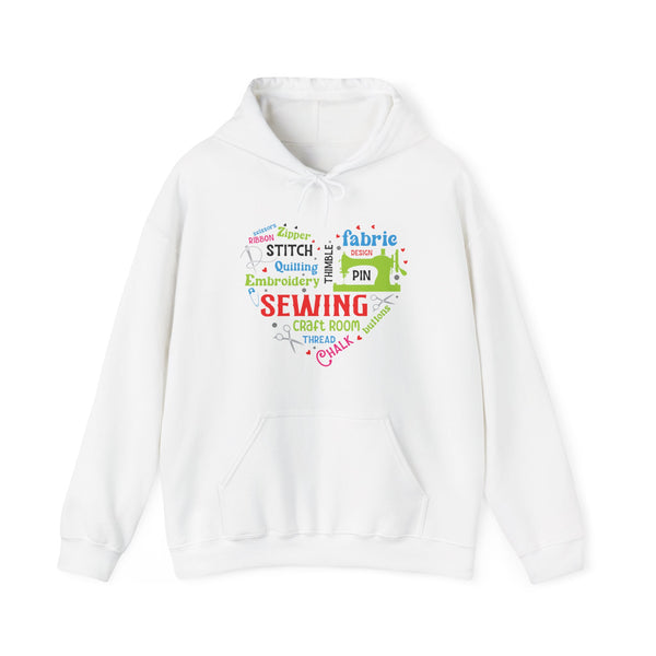 Colorful Sewing Word Cloud Unisex Heavy Blend™ Hooded Sweatshirt