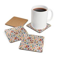 Watercolor Sewing Supplies 1 Corkwood Coaster Set