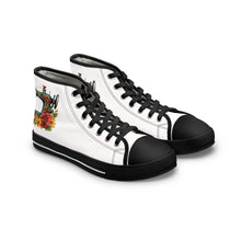 Vintage Floral Sewing Machine Women's High Top Sneakers