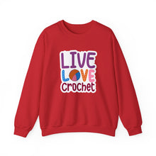 Live Love Crochet Unisex Heavy Blend™ Crewneck Sweatshirt