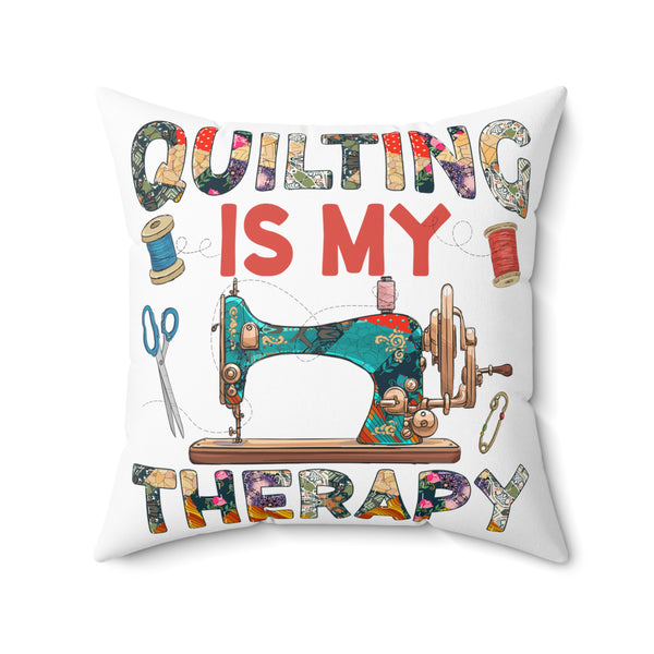 Quilting Therapy Spun Polyester Square Pillow