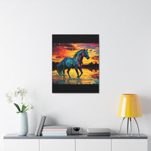 Colorful Modern Horse - Canvas Gallery Wraps - Black