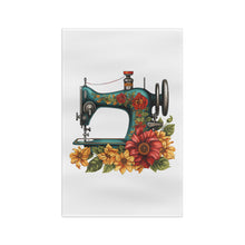 Vintage Floral Sewing Machine Microfiber Tea Towel