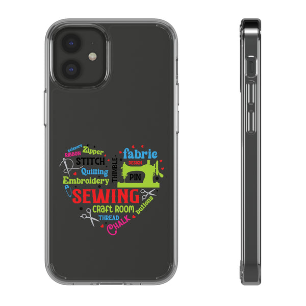 Colorful Sewing Word Cloud - Clear Cases