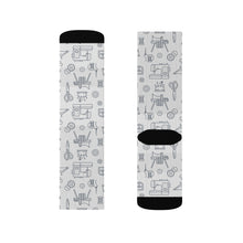Outlined Sewing Elements Socks