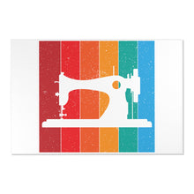 Retro Sewing Machine Area Rugs - White