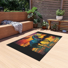 Colorful Modern Horse Outdoor Rug