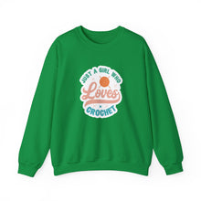 Just A Girl Crochet Unisex Heavy Blend™ Crewneck Sweatshirt